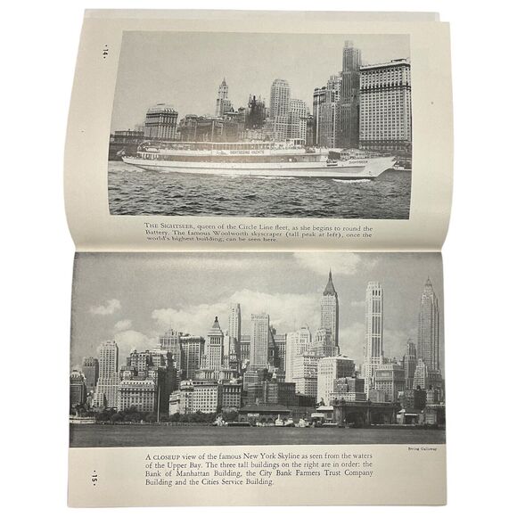 Circle Line Cruise Guide New York Manhattan Island Sightseeing Tour Book 1951 - Picture 7 of 8